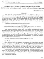 Nghiên cứu các loại tai biến môi trường tự nhiên ở tỉnh đồng tháp và giải pháp phòng tránh, giảm nhẹ thiệt hại