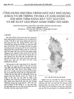 ứng dụng phương trình mất đất phổ dụng (USLE) và hệ thông tin địa lý (GIS) đánh giá xói mòn tiềm năng đất tây nguyên và đề xuất giải pháp giảm thiểu xói mòn