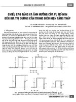 Chiều cao tầng và ảnh hưởng của vụ nổ mìn đến giá trị đường cản trong điều kiện tầng thấp