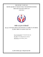 TIỂU LUẬN CUỐI kỳ đề tài CÁCH MẠNG THÁNG tám năm 1945 và ý NGHĨA của nó TRONG sự PHÁT TRIỂN của LỊCH sử VIỆT NAM