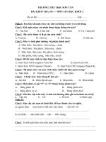 Bài kiểm tra số 1 khối 3,4,5