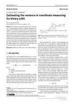estimating the variance in coordinate measuring for binary orbit