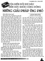 ảnh hưởng của biến đổi khí hậu đến sức khoẻ cộng đồng những giải pháp ứng phó