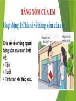 Hàng xóm của em - Hoạt động trải nghiệm 1 - Nguyễn Thành Trung - Thư viện Bài giảng điện tử