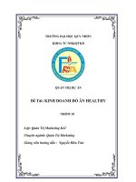 QUẢN TRỊ dự án đề tài KINH DOANH đồ ăn HEALTHY