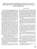 Tiếp cận nguồn tài chính của chủ đầu tư các dự án phát triển sạch và phát triển năng lượng tái tạo ở việt nam hiện nay