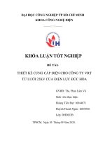 Thiết kế cung cấp điện cho công ty VRT từ lưới 22KV của điện lực đức hòa