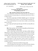 *Một số quy định chung: