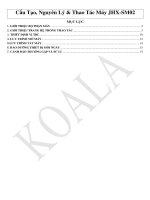 Cấu Tạo, Nguyên Lý  Thao Tác Máy JHXSM02