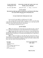 QUY ĐỊNH Thực hiện cơ chế một cửa, cơ chế một cửa liên thông tại cơ quan hành chính nhà nước tỉnh Quảng Nam