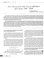 Biến động phát thải CO2 ở việt nam giai đoạn 1986 2008