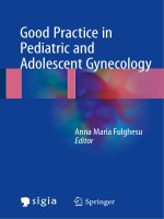 Ebook Good practice in pediatric and adolescent gynecology: Part 1
