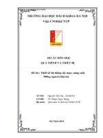 ĐỒ ÁN MÔN HỌC QUÁ TRÌNH VÀ THIẾT BỊ Đề tài  Thiết kế hệ thống sấy mực, năng suất 500kg nguyên liệu/mẻ