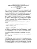 QUYẾT ĐỊNH CỦA THỦ TƯỚNG CHÍNH PHỦ