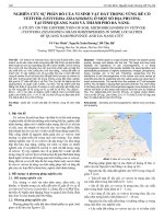 Nghiên cứu sự phân bố của vi sinh vật đất trong vùng rễ cỏ vetiver (Vetiveria zizanioides) ở một số địa phương tại tỉnh Quảng Nam và thành phố Đà Nẵng