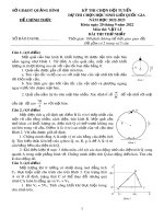 Đề thi học sinh giỏi Quốc gia THPT môn Vật lí năm học 2022-2023 có đáp án (Vòng 1) - Sở GD&ĐT Quảng Bình