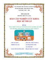 PHÁT TRIỂN NĂNG LỰC SỐ NHẰM NÂNG CAO HIỆU QUẢ HỌC TẬP CHO HỌC SINH TRONG THỜI ĐẠI CÔNG NGHỆ 4.0