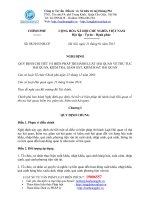 QUY ĐỊNH CHI TIẾT VÀ BIỆN PHÁP THI HÀNH LUẬT HẢI QUAN VỀ THỦ TỤC HẢI QUAN, KIỂM TRA, GIÁM SÁT, KIỂM SOÁT HẢI QUAN