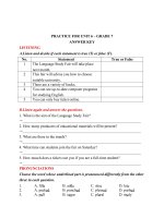 U6 TIẾNG ANH 7 (GLOBAL SUCCESS) 4 kỹ năng bản mới nhất 2022 2023 UNIT 6