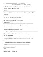 Bài tập viết lại câu lên 6