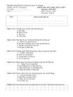 Đề kiểm tra lịch sử và Địa lí cuối kì II lớp 4 theo TT 22