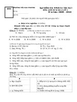 ĐỀ KIỂM TRA LỊCH SỬ - ĐỊA LÝ LỚP 4 HK1 NĂM HỌC 2009