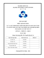 QUÁ TRÌNH PHÁT TRIỂN đổi mới xây DỰNG đất nước của ĐẢNG CỘNG sản VIỆT NAM THÔNG QUA đại hội đại BIỂU TOÀN QUỐC lần THỨ VIII và ĩ