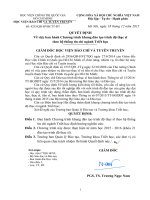 Chương trình khung đào tạo trình độ thạc sĩ theo hệ thống tín chỉ ngành Triết học