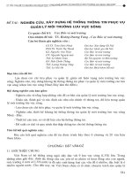 Nghiên cứu, xây dựng hệ thống thông tin phục vụ quản lý môi trường lưu vực sông