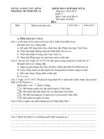 Đề kiểm tra LS&ĐL HKII - TT22