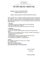 TMC tuyển dụng NV kỹ thuật điện thu nhập 15 triệu.tháng