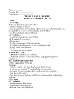 Giáo án anh 7 global success 1 cột bản chuẩn ( không phải bản sách mềm ) unit 1  hobbies