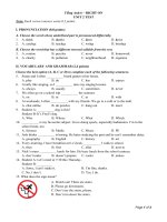 Microsoft word   tiếng anh 6 right on   unit 2 test