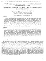 Nghiên cứu chi tiết các trận động đất mạnh nhất khu vực đông nam á