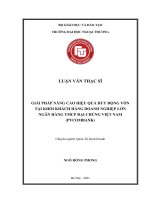 (Luận văn thạc sĩ) Giải pháp nâng cao hiệu quả huy động vốn tại Khối Khách hàng Doanh nghiệp Lớn  Ngân hàng TMCP Đại Chúng Việt Nam (PVcomBank)