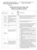 KẾ HOẠCH GIẢNG DẠY 2022 - 2023 HỌC KÌ 1 TỔ ĐỊA LÍ, LỚP 10