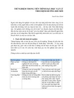 THÍ NGHIỆM TRONG TIẾN TRÌNH DẠY HỌC VẬT LÝ THEO ĐỊNH HƯỚNG ĐỔI MỚI