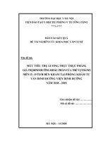 ĐỀ TÀI NCKH: MỨC TIÊU THỤ LƯƠNG THỰC THỰC PHẨM, GIÁ TRỊ DINH DƯỠNG KHẨU PHẦN CỦA TRẺ VỊ THÀNH NIÊN 15 - 19 TUỔI ĐẾN KHÁM TẠI PHÒNG KHÁM TƯ VẤN DINH DƯỠNG VIỆN DINH DƯỠNG