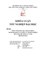 Khóa luận phân tích kết quả hoạt động kinh doanh của công ty TNHH bê tông ly tâm bình dương