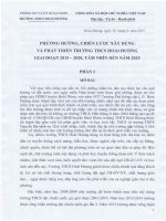 PHƯƠNG HƯỚNG, CHIÉN LƯỢC XÂY DựNG VÀ PHÁT TRIỂN TRƯỜNG THCS HOÀI HƯƠNG GIAI ĐOẠN 2015 - 2020, TÀM NHÌN ĐÉN NĂM 2025