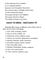 Bài tập ngữ pháp tiếng anh Danh từ và ngữ danh từ