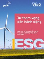 Báo cáo về Mức độ sẵn sàng thực hành ESG tại Việt Nam năm 2022: Từ tham vọng đến hành động