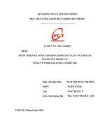 Khóa luận hoàn thiện công tác kế toán tập hợp chi phí sản xuất và tính giá thành sản phẩm tại công ty TNHH gia công cơ khí tl