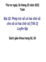 Phép trừ số có hai chữ số cho số có một chữ số