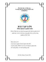 BÀI tập lớn môn quản lý phát triển đề tài phân tích việc đảm bảo nguyên tắc hài hòa giữa lợi ích ngắn hạn và lợi ích dài hạn trong phát triển các khu công nghiệp tại bắc ninh