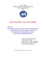 Khóa luận quy trình thủ tục hải quan đối với hàng hóa nhập khẩu tại chi cục hải quan khu công nghiệp bình dương