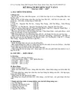 Kế hoach giảng dạy mon ngữ văn lớp9