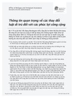 VI Frequently Asked Questions Changes to Immigration Policies related to Public Benefits