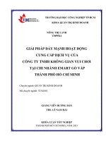 Giải pháp đẩy mạnh hoạt động cung cấp dịch vụ của công ty TNHH không gian vui chơi tại chi nhánh emart gò vấp thành phố hồ chí minh