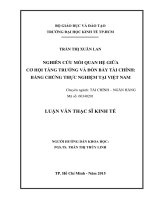 Luận văn thạc sĩ UEH nghiên cứu mối quan hệ giữa cơ hội tăng trưởng và đòn bẩy tài chính, bằng chứng thực nghiệm tại việt nam 